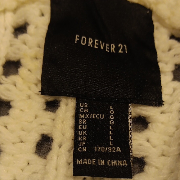 Forever 21 White Open-Knit Cardigan - Picture 9 of 9